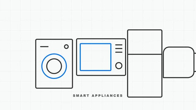 Smart Appliances Connection Animation | Technology Concept