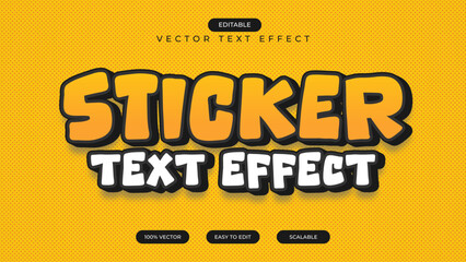 245 sticker cartoon and funny text effect © andrian
