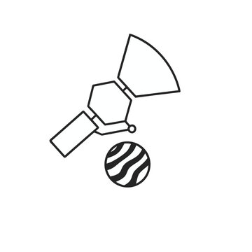 Satellite orbiting a planet