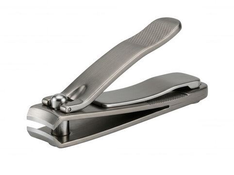 Stainless steel nail clippers isolated on a transparent background grooming