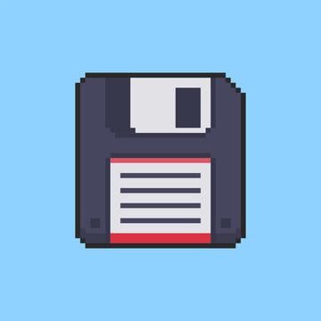 Pixel art Floppy Disk game asset design