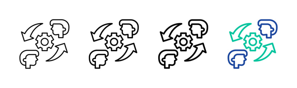 Transferable Skills Icon Collection Different Style Outline
