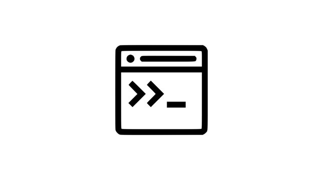 Minimalist Web Browser Terminal Command Line Icon