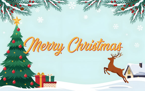 Merry Christmas background with christmas element. Vector illustration Christmas / Holiday Celebration &mdash;, 