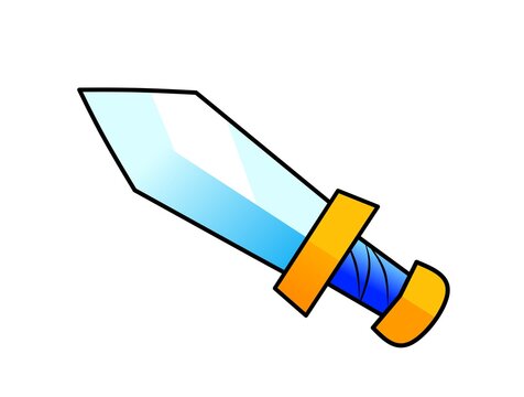 illustration of a sharp sword, sword weapon 