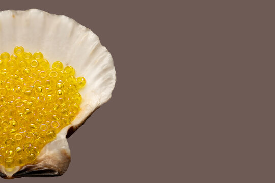 yellow craft beads