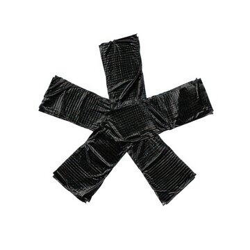 Black duct tape asterisk symbol