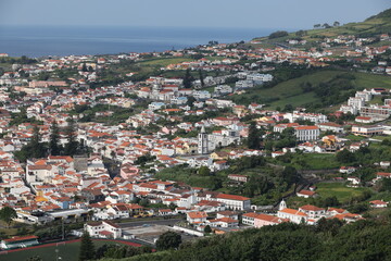 Fototapeta premium View of Horta on the island of Faial, Azores, Portugal 