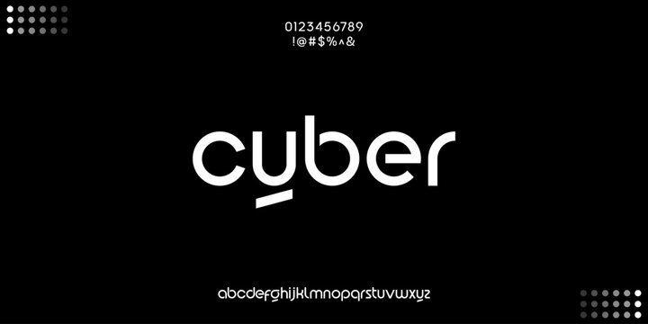Cyber logotype with rounded futuristic sans-serif letters.