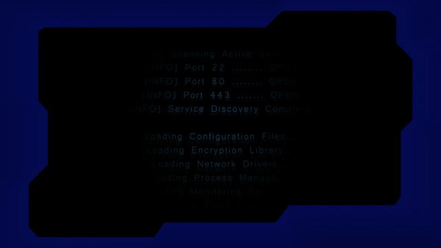 Computer folder data storage animation displays faint coding patterns. Folder data cyber security template shows blue views. Storage animation loop tracks digital privacy.