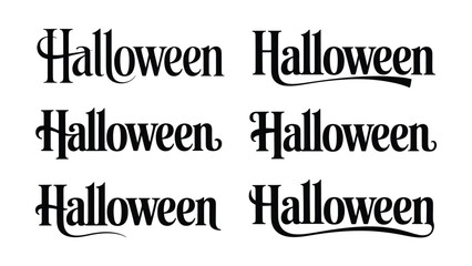 Fototapeta premium Creative Halloween Typography Display With Various Font Styles