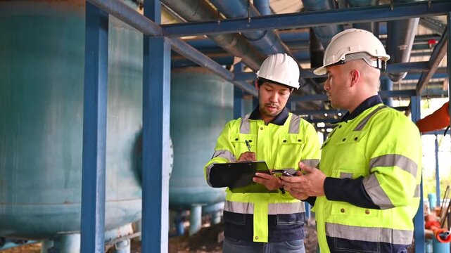 Expert engineers and inspectors are working together to locate leaks in the pipes so that repairs can be made and the water filtration system can function properly.