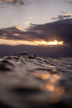 Sunset in Waikiki beach , Honolulu HI