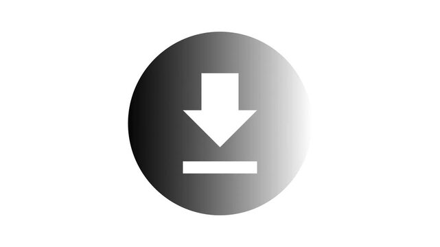 Modern digital download symbol representing data retrieval and file acquisition within a clean interface design, essential for seamless user experience for various applications and platforms