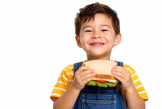Boy with Sandwich Smile