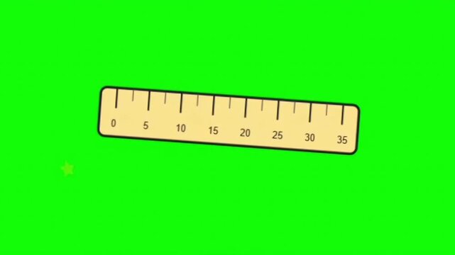 Floating Ruler Animation on Green Screen Background  Seamless Loop  Chroma Key Overlay  4K Motion Graphics