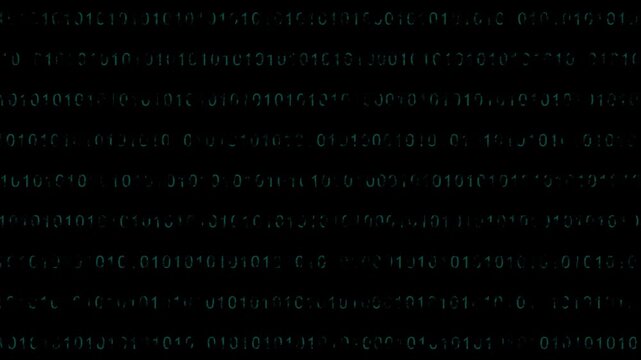 Teal error sign on dark digital code background, symbolizing system failure, warning, or software problem