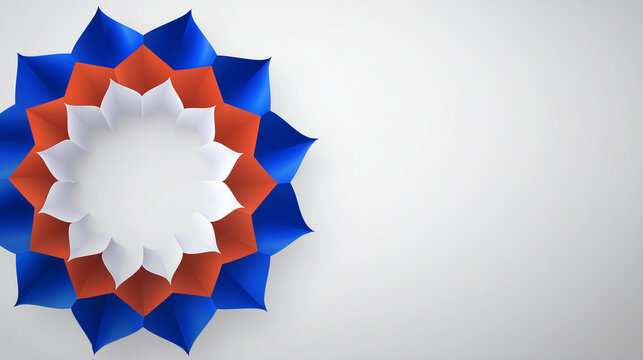  Minimalist Ashoka Chakra design with white space for corporate Independence Day messaging.

