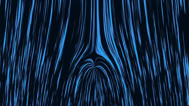Light streaks lines animation displays flowing blue beams on black loops. Streaks lines abstract overlay tracks modern electronic signals. Lines animation layout fits high tech formats.
