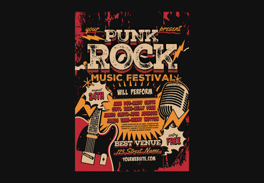 Punk Rock Music Festival Flyer