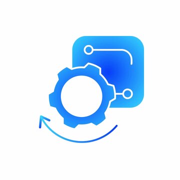 Background Process motion illustrator solid black style for Automation, Artificial Intelligence and Advanced Workflow Integration SaaS Dashboards