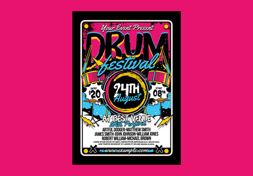 Drum Festival Flyer Template