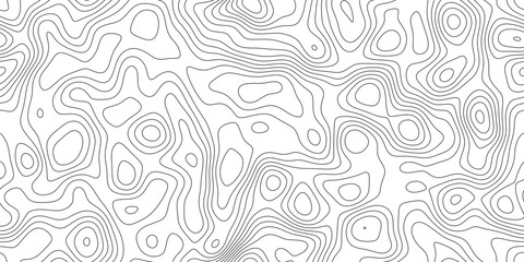Elegant contour line map background with abstract elevation pattern, minimal geographic line texture with peaks and valleys, for website, header and print layout. © Queality Full