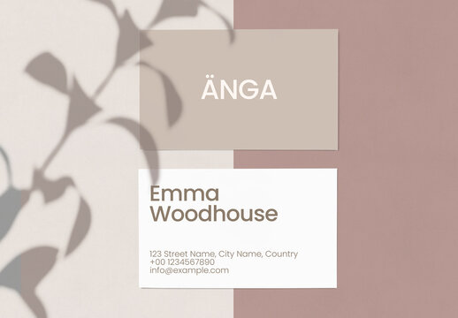Elegant Minimalist Business Card Mockup PSD