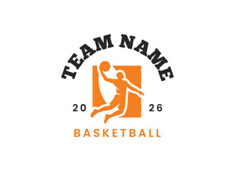Basketball logo vector illustration, emblem sport logo template © Shahzar