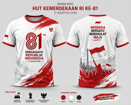 Kaos independent day of indonesia 