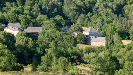 Fototapeta premium village in the mountains