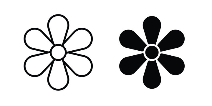 Hypericum icon simple drawings set