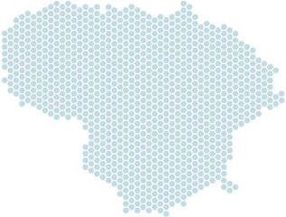 Fototapeta premium Lithuania Administrative Map Vector with Regional Boundaries