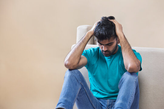 A man in stress