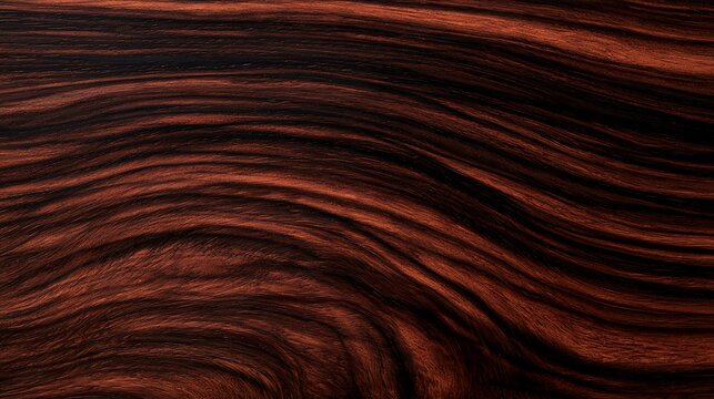 Rich Dark Rosewood Texture with Elegant Natural Wavy Grain Pattern.