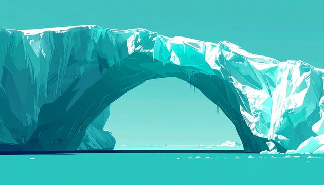 Massive Ice Arch Formation Over Frozen Ocean Waters.