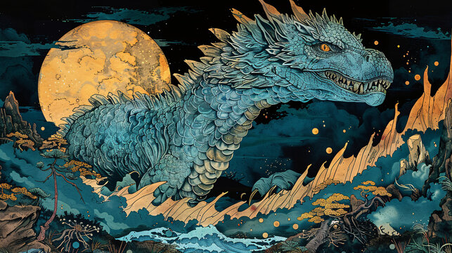 Fantasy Dragon Nightscape