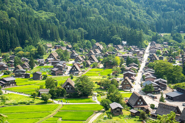 世界遺産　白川郷合掌造り集落　展望台からの眺望　夏 © Hiro074