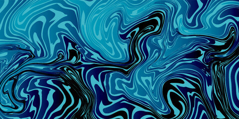 A mesmerizing blue sound wave pattern against a dark background with a white space below, creating a striking visual contrast with vibrant blue hues and sleek lines © wulandari
