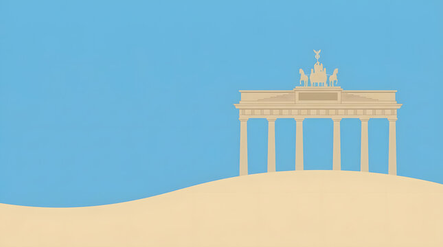 Brandenburg Gate Berlin Germany landmark vector silhouette