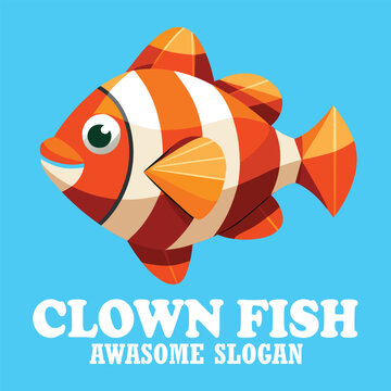 design logo vector icon clown fish