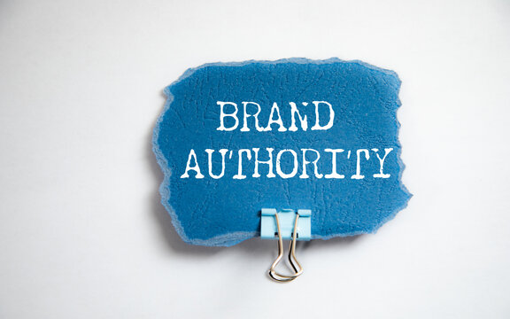 brand  AUTHORITY text on paper