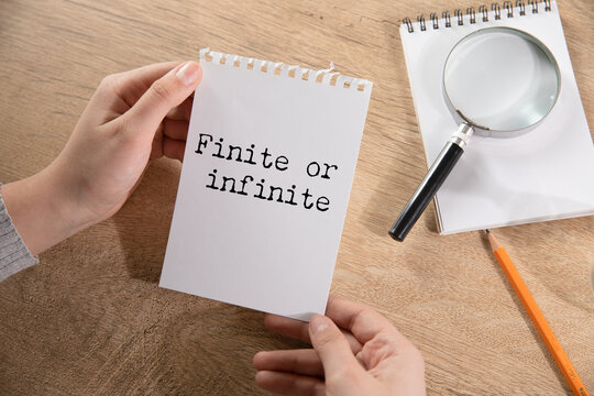 Finite or infinite text on torn paper