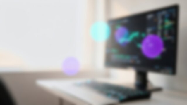 Modern Quantum Computing Terminal Workspace for Technology Website
