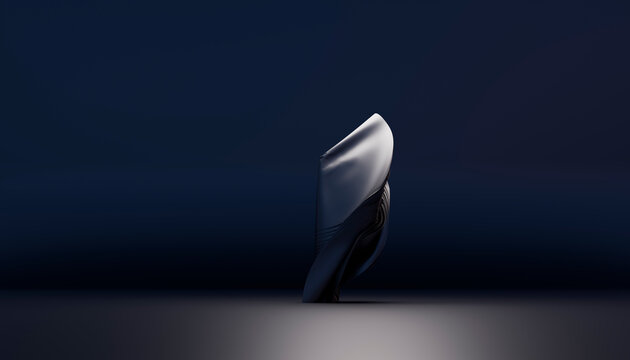Digital rendering of an abstract twisted sculpture with a smooth