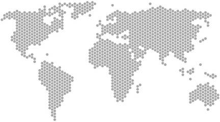 Fototapeta premium Hexagon World Map Data Visualization Infographic Vector Design