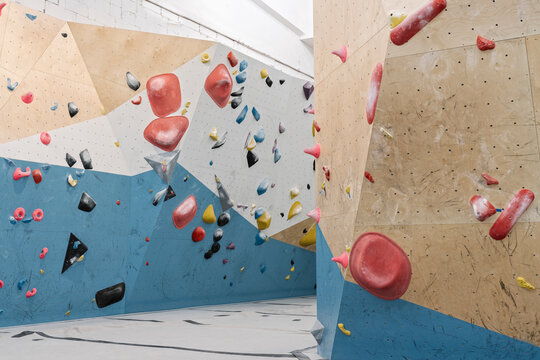 Interior of a bouldering hall