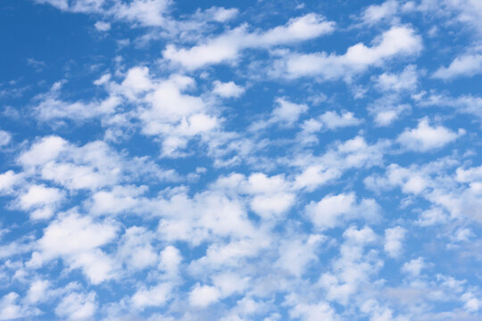 Beautiful blue sky with clouds on a sunny day