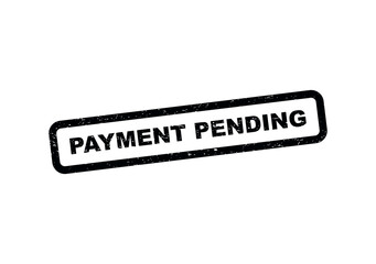 Fototapeta premium Black rubber stamp with the text payment pending in a rectangular frame design isolated on transparent background