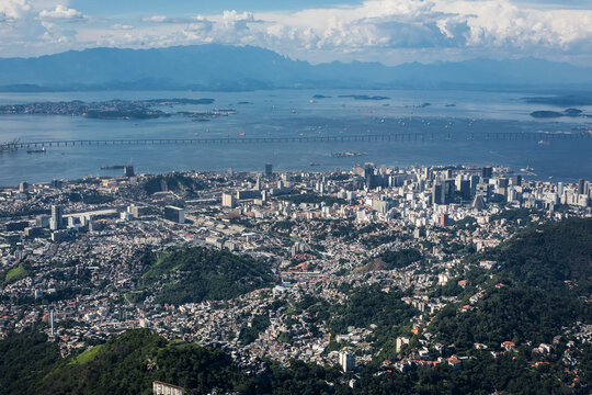 Brazil, Aerial view of Rio De Janeiro